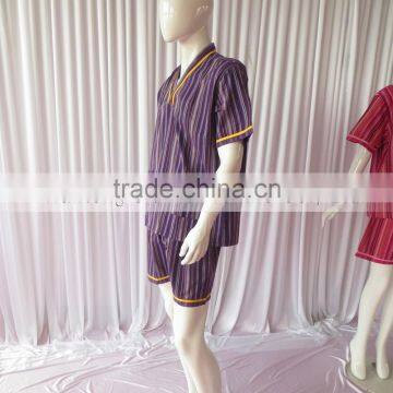 Korean Style Stripe Pajamas for Men With Pocket Elastic Waist 2 Piece Set Hotel Quality Autumn Unisex Pajamas For Sauna photo-6