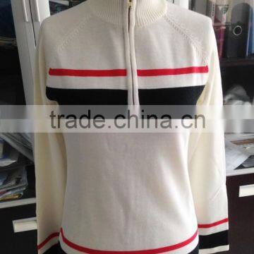 Women Winter Zip Pullover Merino Woolen Knitting Sweater Latest Sweater Design for Ladies photo-2