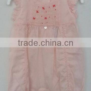 baby girl pink embroidered dress for summer