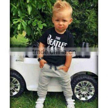 2pcs Kids Baby Boy T-shirt Tops+Long Pants Trousers Outfits Clothing Set