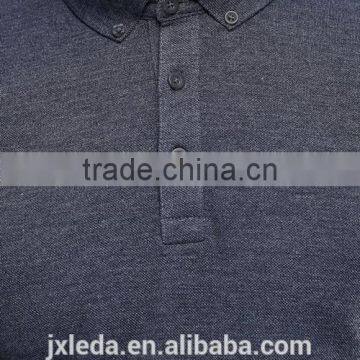 Stylish Men Button Down Collar Pique Fabric Polo t Shirt Custom photo-3