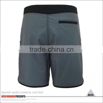 Custom Logo Grey Board Shorts With Black Binding Cheap Mens Beachwear photo-5