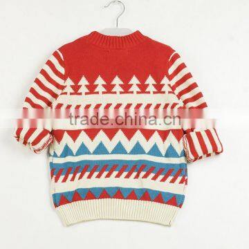 Wholesale Price Stock Children Knitting Sweater Knitwear With Pattern Little Kids Spring Clothings