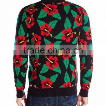 Men Black Sweater Season Squeezing Pattern Christmas Knitwear photo-2