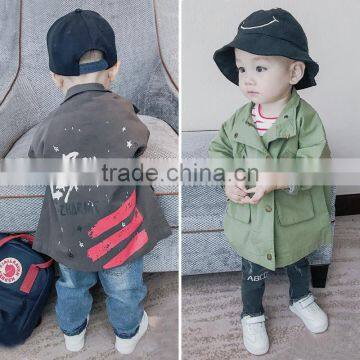 S17631A wholesale autumn children boys fashion windbreaker coat