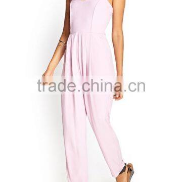 2015 Fashionable Strapless Wide-Leg Jumpsuit for women OEM clothing China