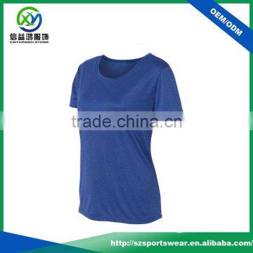 High Quality Simple Design Deeply O-neck Women's Polyester T-shirt photo-2