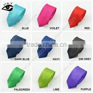 18 Colors Grid Tie Pure Color Neck Tie For Students Skinny Ties photo-2