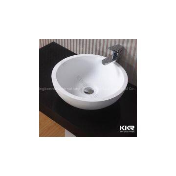 Round acrylic solid surface hand basin