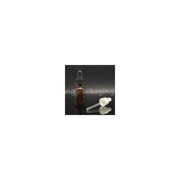 Small 20ml amber glass dropper bottle with Screw cap for Beauty Product