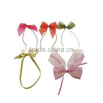 New style most popular jar ribbon bow with elastic loop