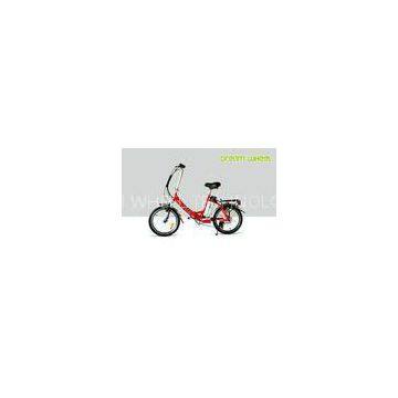 Aluminum Folding Electric Bike / Lightest Lithium Electric Folding Bicycle V Brake 36V Battery