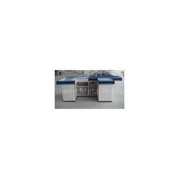 Commercial Supermarket Checkout Counter With Color Powder Coating