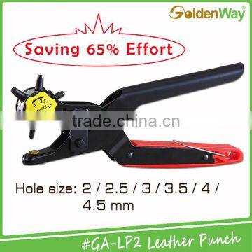 Professional Rotary 6 Hole Punch Plier for leather Belt