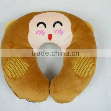 Soft relaxing and lovely monkey U shaped speaking pillow