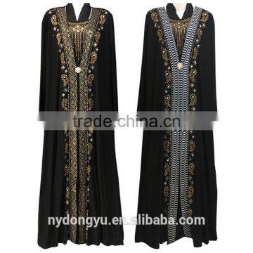 Dubai rhinostone muslim dress/ admire muslim islamic fashionable abaya kaftan dresses