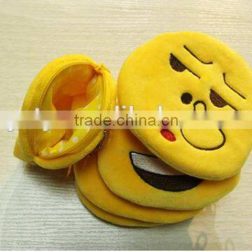 Popular 10cm Plush Emoji Coin Purse With Zipper photo-2