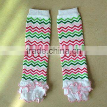 cheveron new lovely baby ruffle leg warmers