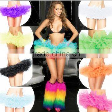 Rainbow Gay Pride Stripe Short Halloween Organza Tutu Rave Petticoat Mini Skirt