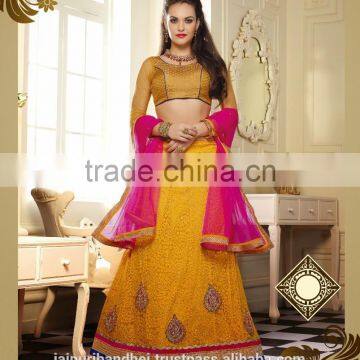 Classic Yellow color Lehenga Choli 2015