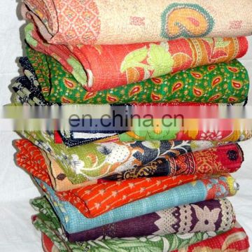 Vintage Kantha Quilt Indian Sari Quilt