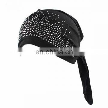 Western Style Popular Drill Turban Hat With Stretch Cloth Cap