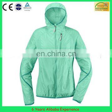 Light Green Women's Lightweight Nylon Windbreaker Jacket(6 Years Experience)