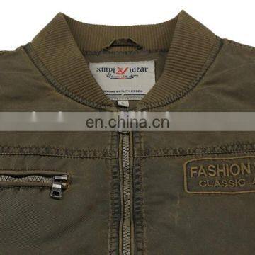 Unisex Nylon Washed Bomber Jacket,custom Wholesale Bomber Jacket photo-4