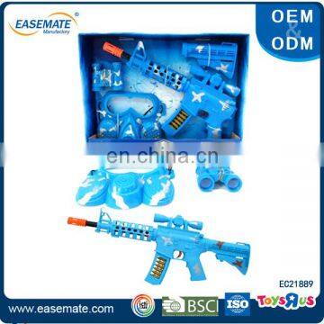 2016 new product plastic kids police toy gun safe set