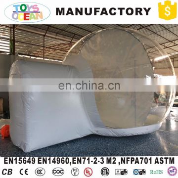 inflatable clear advertising bubble tent with tunnel