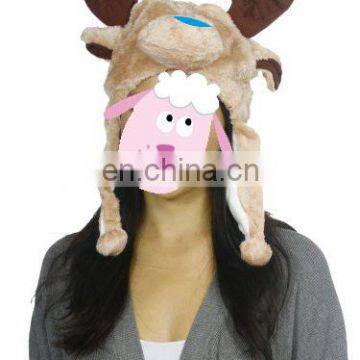 OEM factory wholesaler holiday hat Chritsmas gift plush moose hat