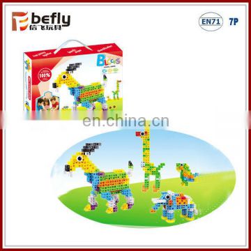 4 kinds ECO mini plastic toy animal building block