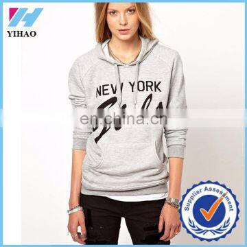 Yihao latest fashion custom fitness women hoodies drawstrings front moleton pullover wholesale sports clothing bulk hoodies