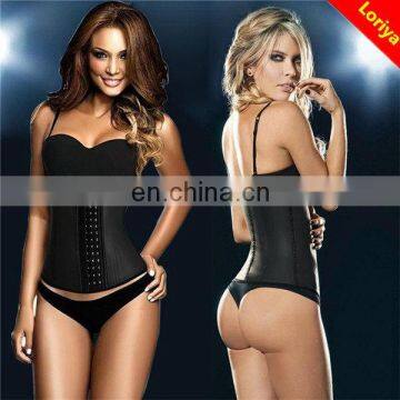 Top quality promotional women fitness latex rubber corset waist