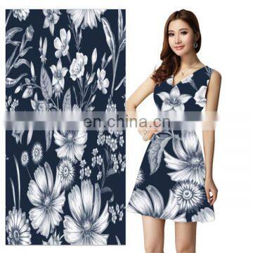 Latest Dress Designs Digital Print Knitting Fabric 100% Rayon Single Jersey Fabric