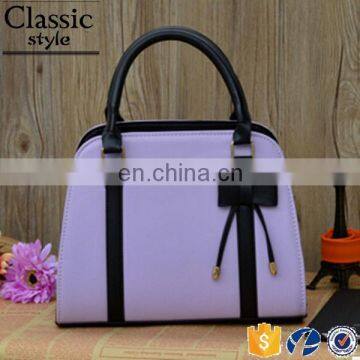 CR Korean designer developed new arrival latest styles ladies handbag with bowknot retro red tote bag leather