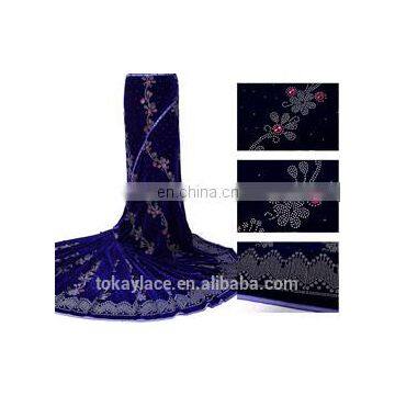 wholesale Africa velvet lace fabric