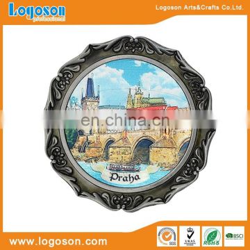 Best Quality Praha Country Custom Tourist Souvenir Metal Plate