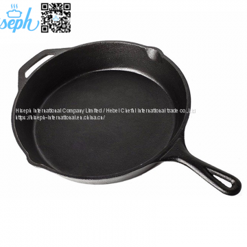 Hiseph Cast Iron Pan Skillet 3 Set With Handle HS-4 12