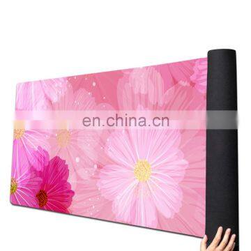 Eco friendly custom print OEM suede natural rubber yoga mat