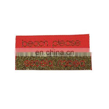 China manufacturer custom stickers black facet label for satin fabric