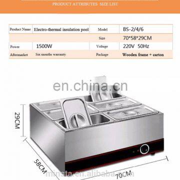 Table Counter Top Stainless Steel Commercial Electric Buffet Hot Soup Food Warmer Bain Marie for Sale photo-6