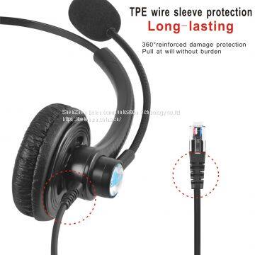 China Beien T12 RJ-USB telephone call center headset noise-cancelling headset customer service