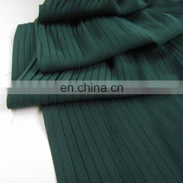 100% polyester pleated chiffon fabric