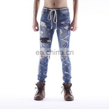 DiZNEW Hot Sale Popular Straight Black Elastic Custom Mens Jeans photo-3