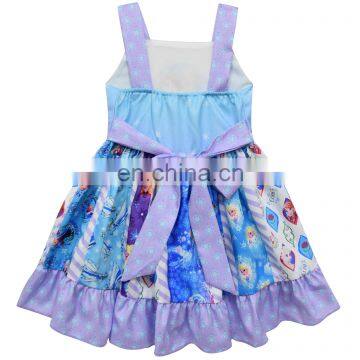 Kids Girls Anna Aisha SleevelessTwirl Dress Sashes Dress Toddler Girls Summer Princess Dress Boutique Milk Silk Party Clothes