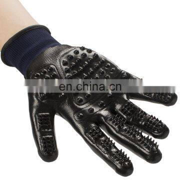 Wholesale India Manufacture Massage Hair Removal Cleaning Bath Pet Dog Cat Grooming Gloves photo-6