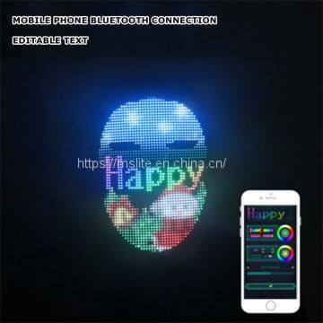 APP Full-Color LED Face-Changing Glowing Mask Christmas Party Dance Bar Nightclub Atmosphere Props Party Effect photo-3