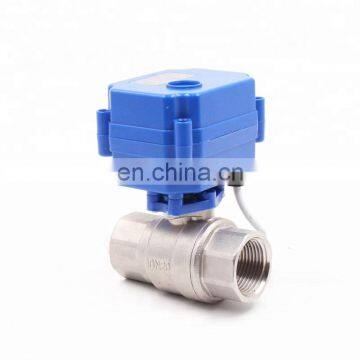 CWX15N Hot sell 2 way auto return  DN20 SS304 DC12V Normal closed normal open  motorized motor motorized ball valve