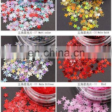 17 Colors Mermaid Scale Nail DIY Decoration Nail Art Sparkling Glitter Round Star Heart Shaped Paillette Spangles photo-5